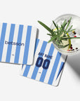 Coaster with the Racing Club 2025-26 Home football shirt design by RIPA Football
