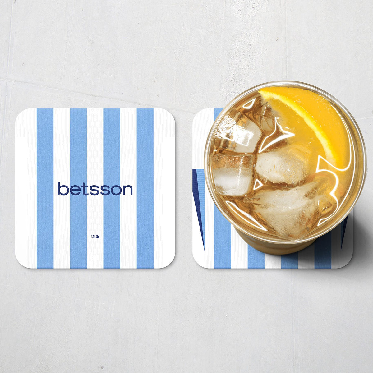 Coaster with the Racing Club 2025-26 Home football shirt design by RIPA Football