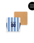 Coaster with the Racing Club 2025-26 Home football shirt design by RIPA Football