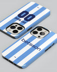 Phone case with the Racing Club 2025-26 Home football shirt design by RIPA Football