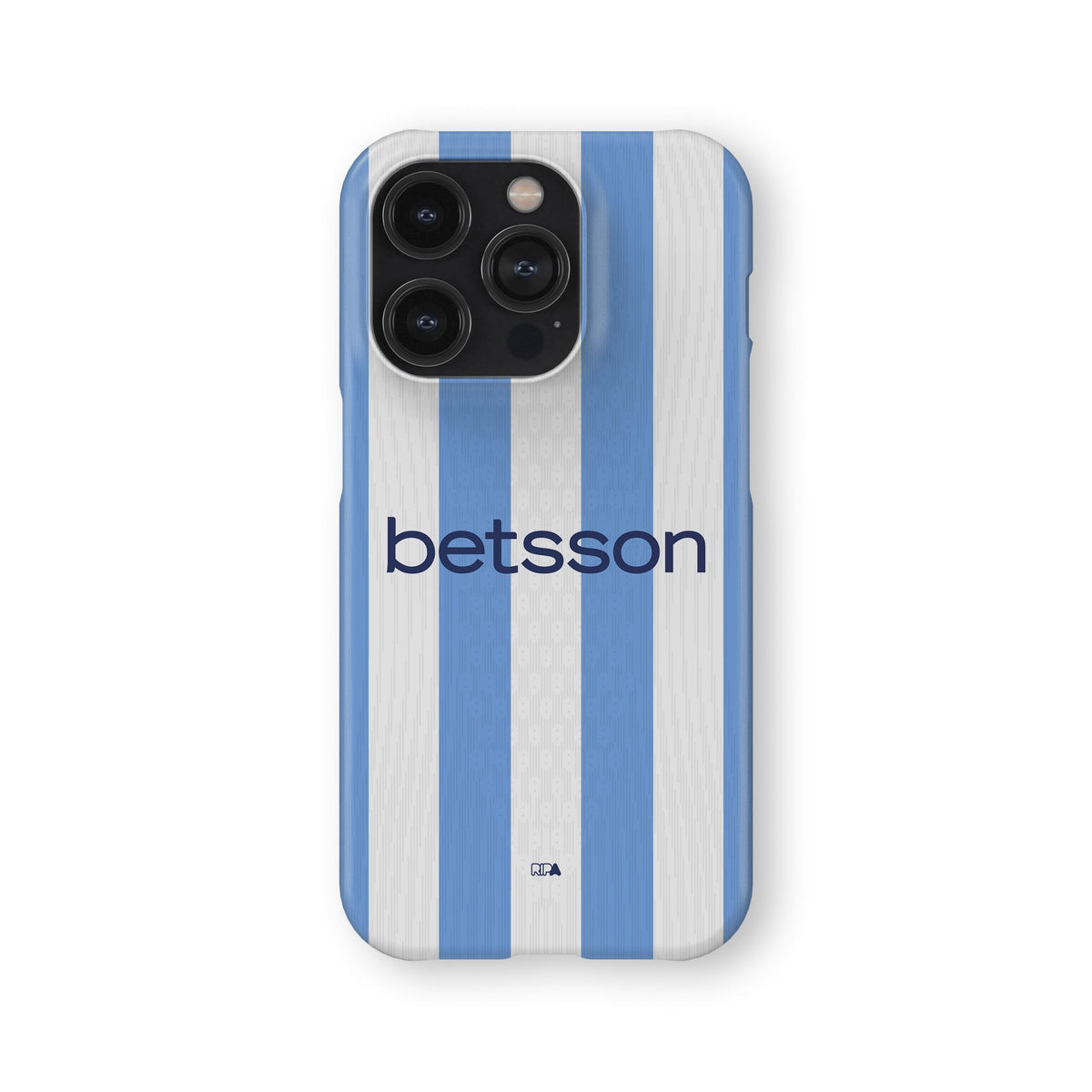 Phone case with the Racing Club 2025-26 Home football shirt design by RIPA Football