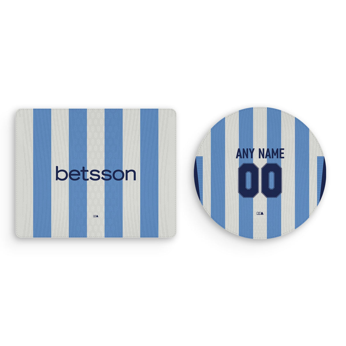Mouse pad with the Racing Club 2025-26 Home football shirt design by RIPA Football