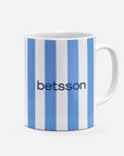 Mug with the Racing Club 2025-26 Home football shirt design by RIPA Football