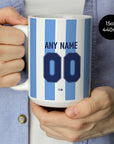 Mug with the Racing Club 2025-26 Home football shirt design by RIPA Football
