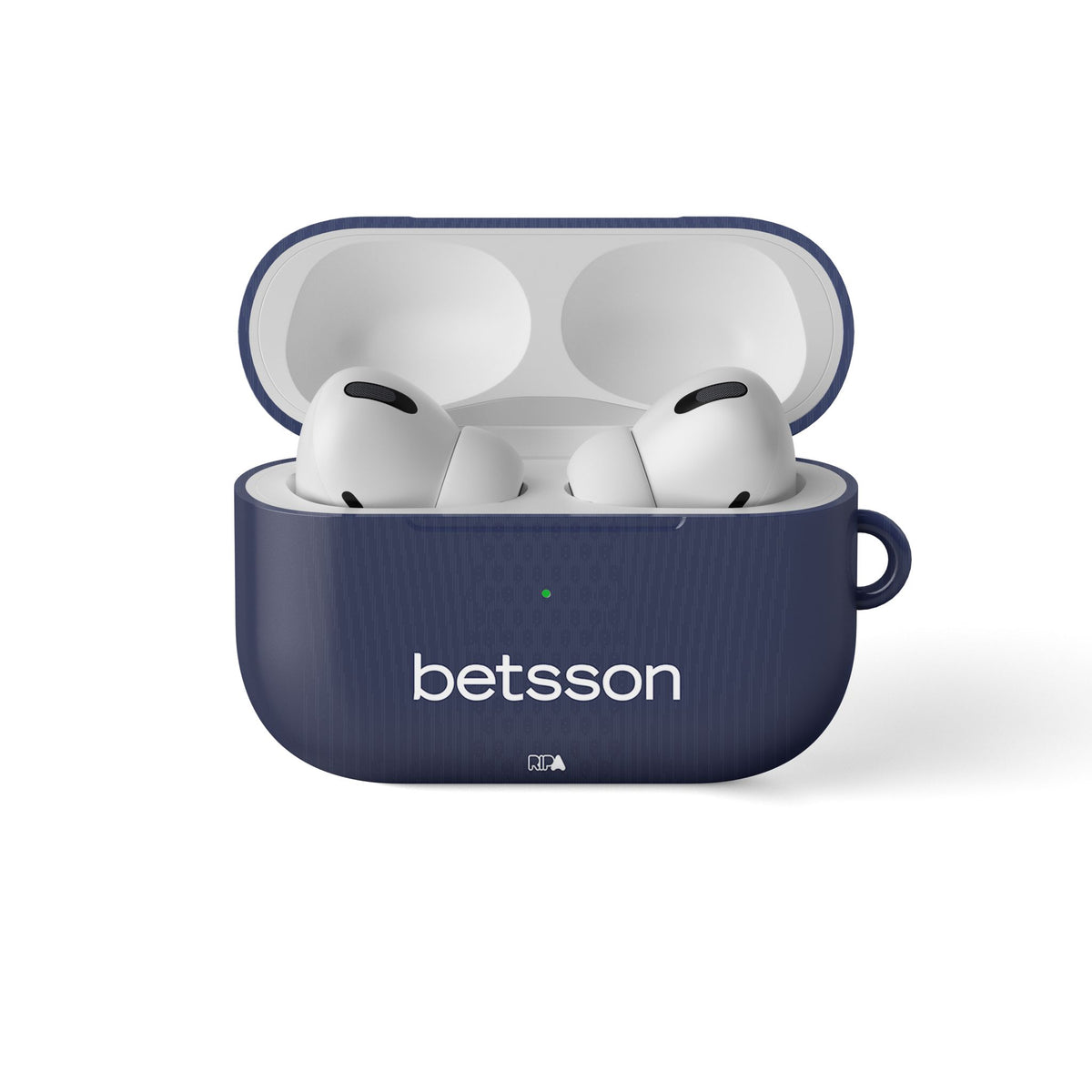 AirPods case with the Racing Club 2026 Away football shirt design by RIPA Football
