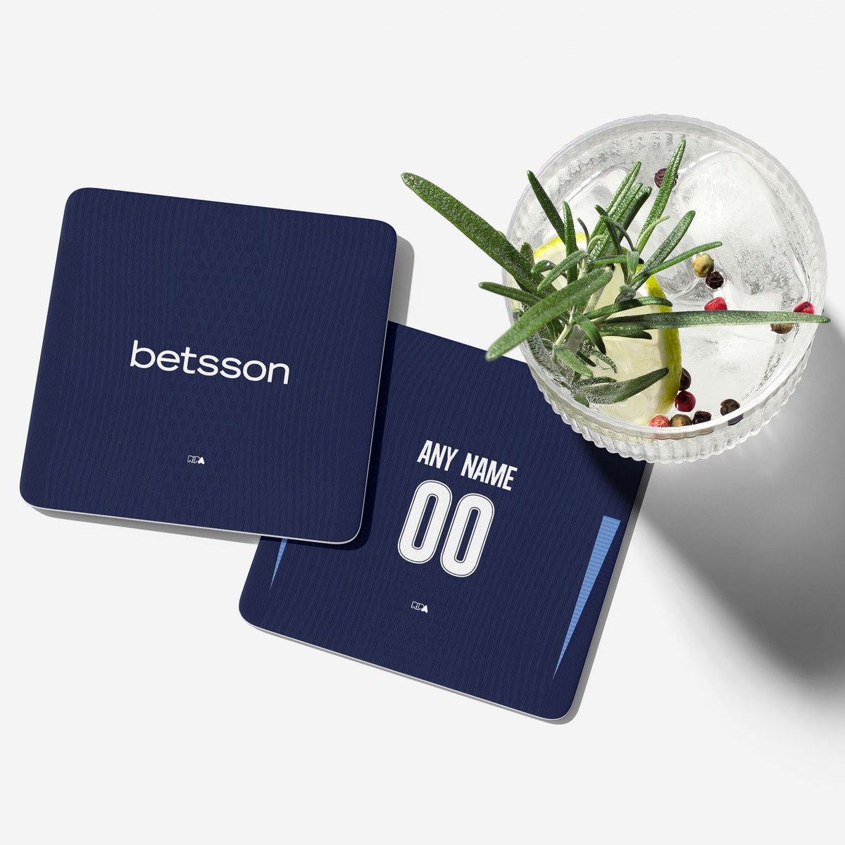 Coaster with the Racing Club 2026 Away football shirt design by RIPA Football