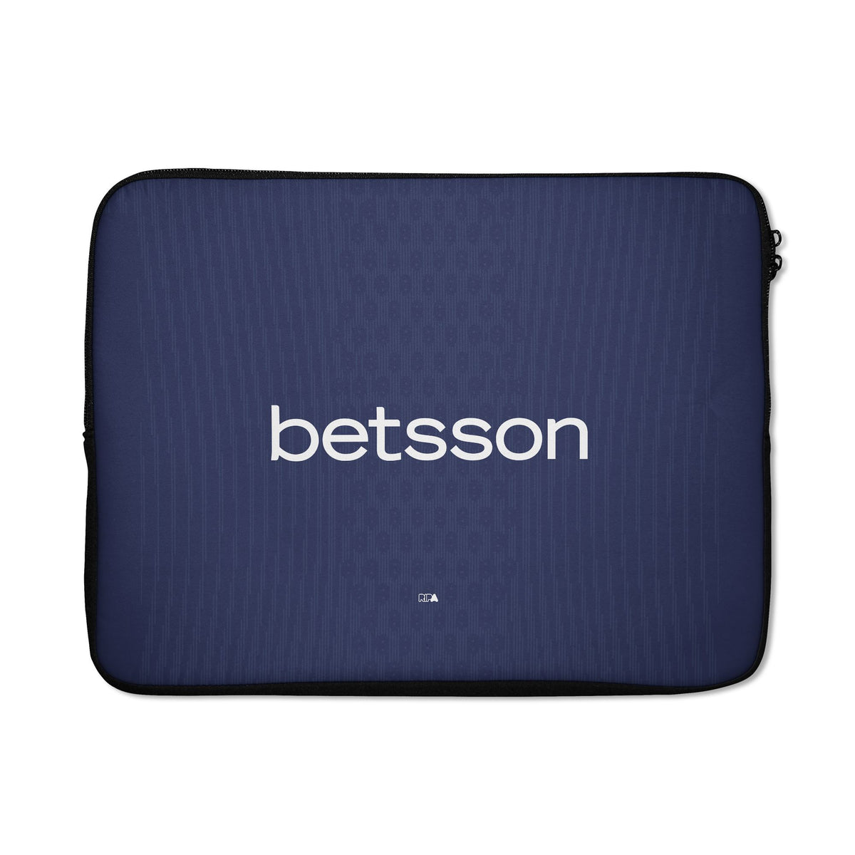 Laptop sleeve with the Racing Club 2026 Away football shirt design by RIPA Football