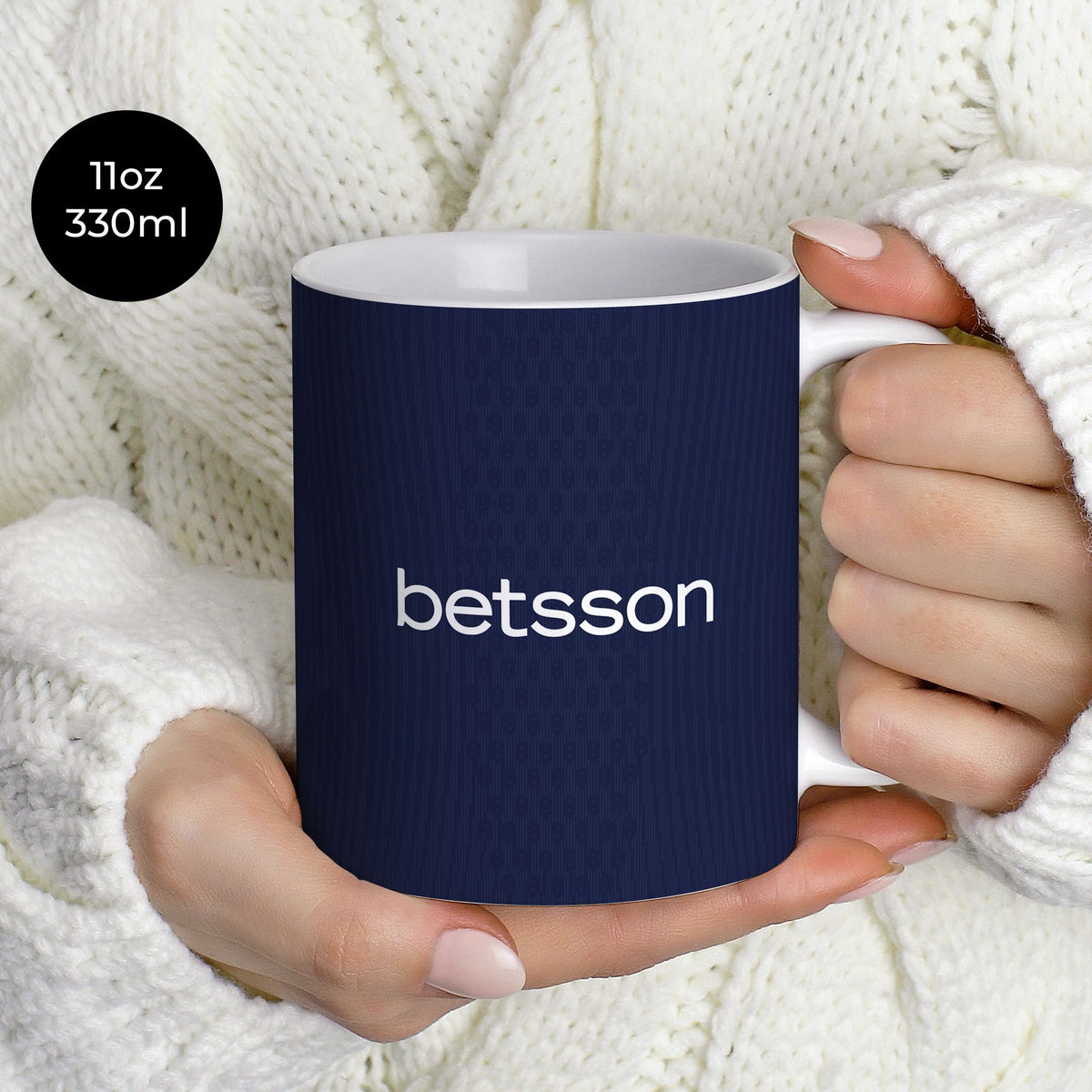 Mug with the Racing Club 2026 Away football shirt design by RIPA Football