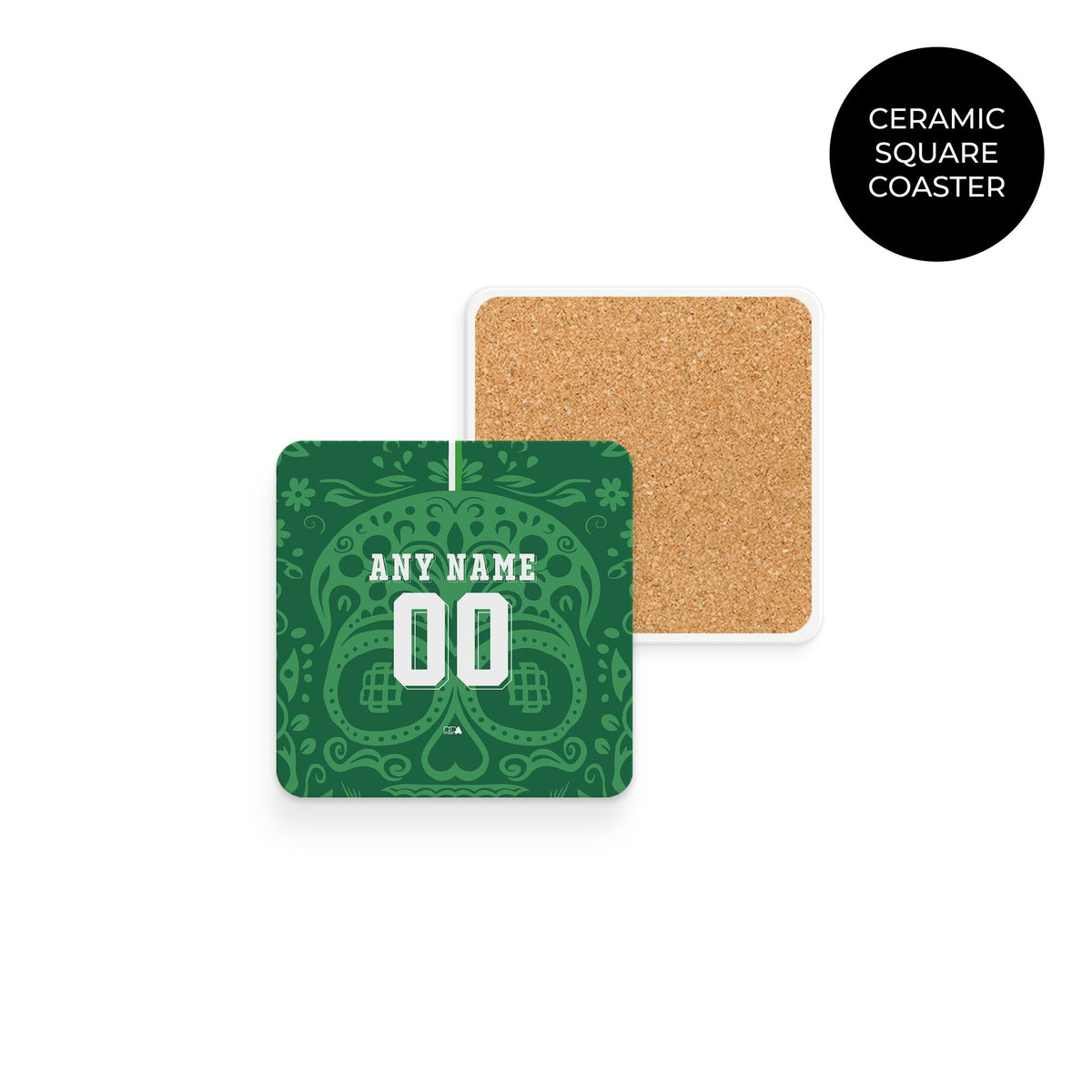 Coaster with the Real Betis 2025-26 Prematch football shirt design by RIPA Football