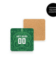 Coaster with the Real Betis 2025-26 Prematch football shirt design by RIPA Football