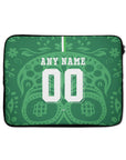 Laptop sleeve with the Real Betis 2025-26 Prematch football shirt design by RIPA Football