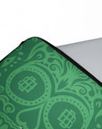 Laptop sleeve with the Real Betis 2025-26 Prematch football shirt design by RIPA Football