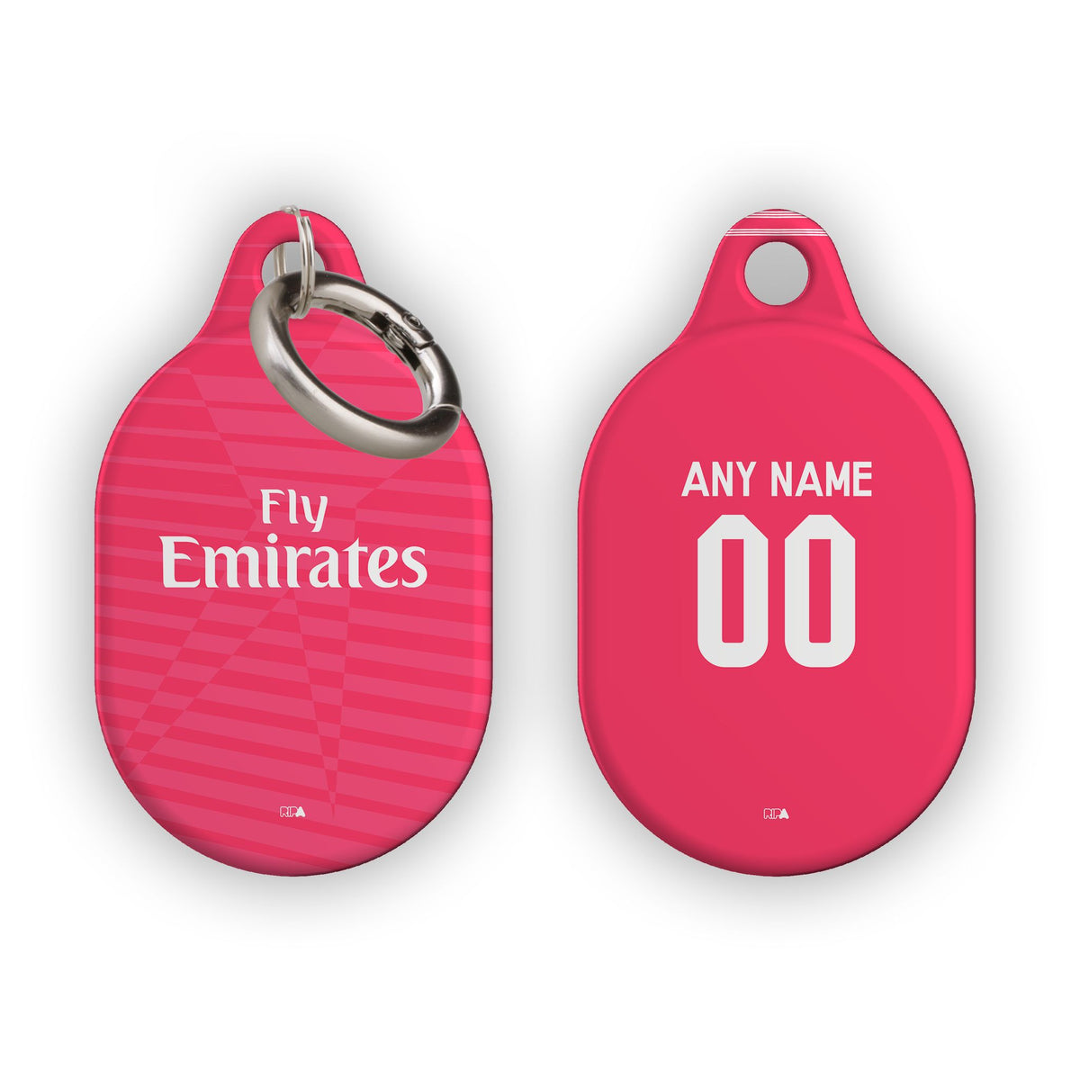 AirTag holder with the Real Madrid 2014-15 Away football shirt design by RIPA Football