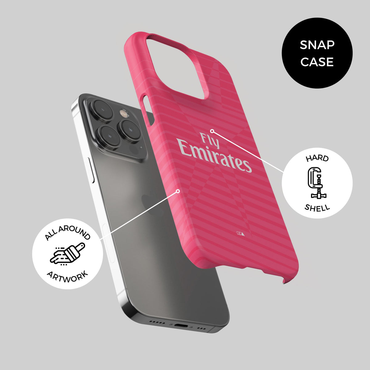 Phone case with the Real Madrid 2014-15 Away football shirt design by RIPA Football