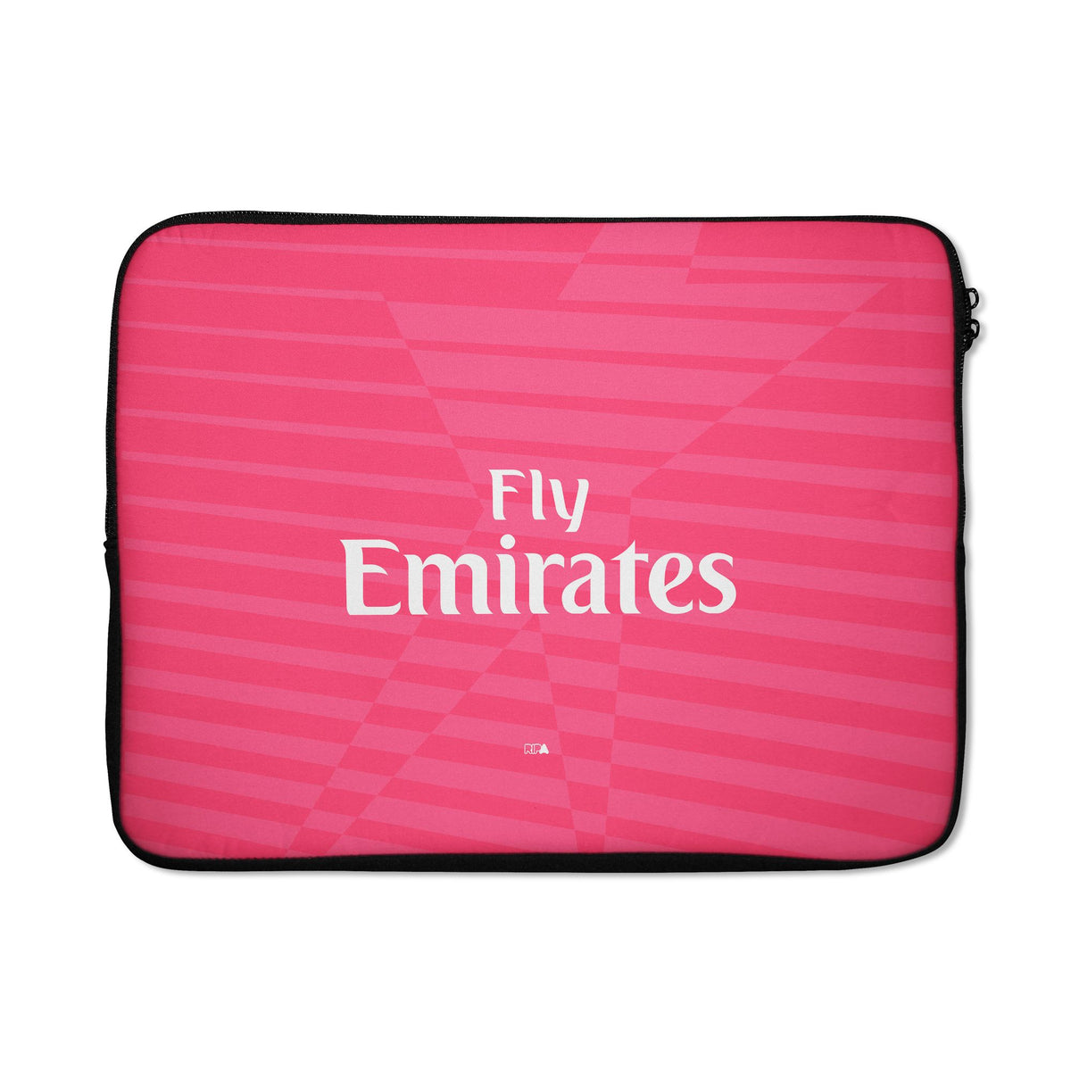 Laptop sleeve with the Real Madrid 2014-15 Away football shirt design by RIPA Football