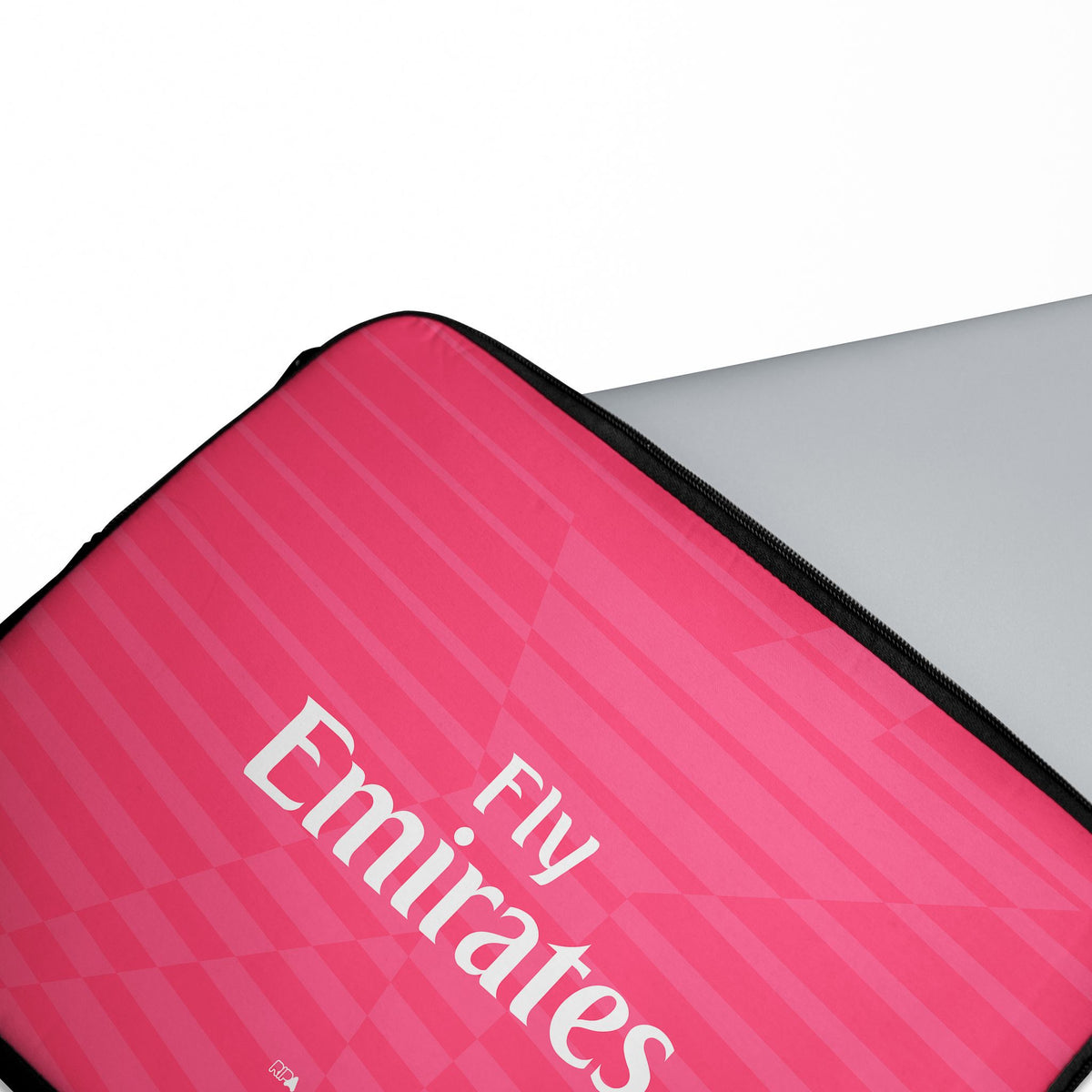 Laptop sleeve with the Real Madrid 2014-15 Away football shirt design by RIPA Football