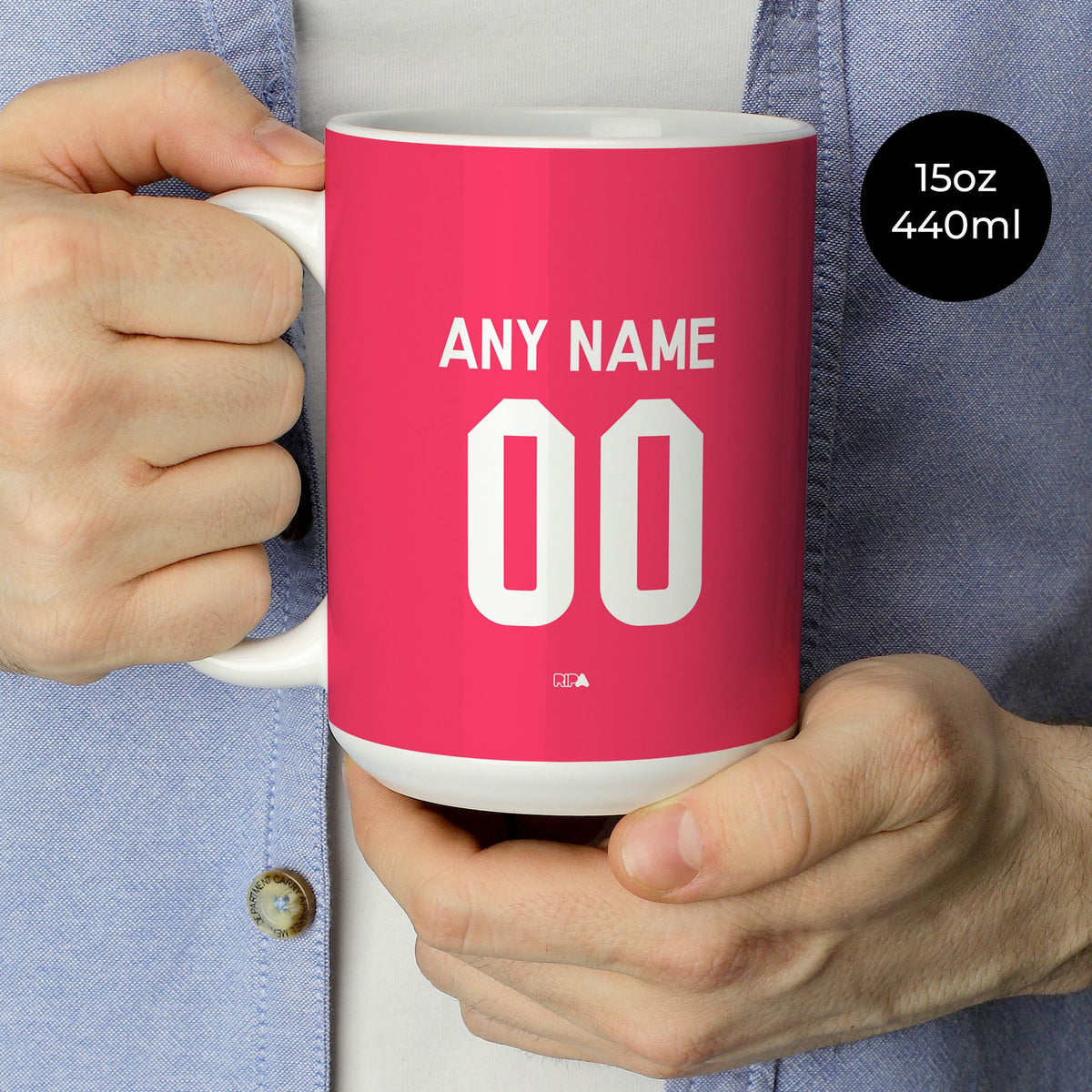 Mug with the Real Madrid 2014-15 Away football shirt design by RIPA Football