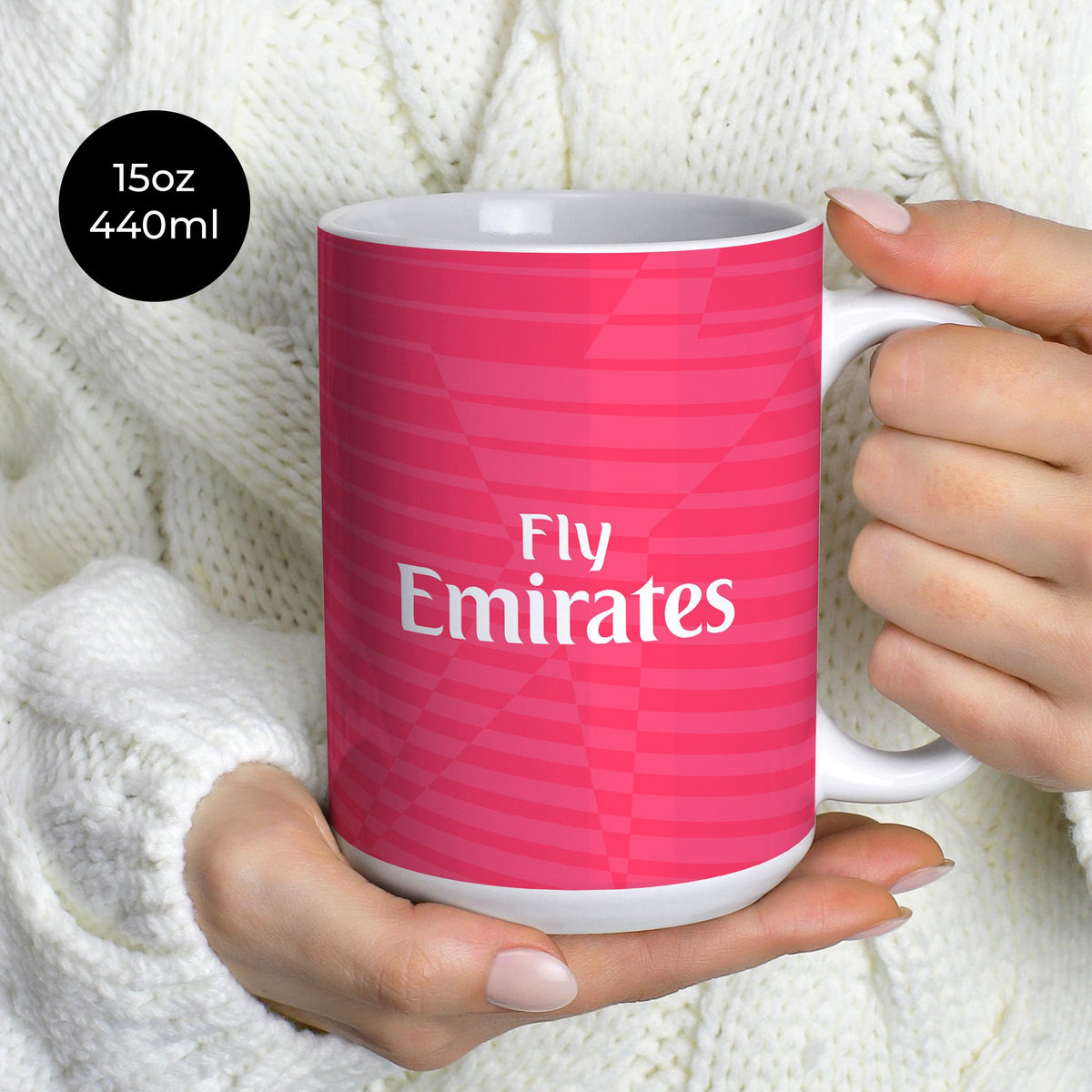 Mug with the Real Madrid 2014-15 Away football shirt design by RIPA Football