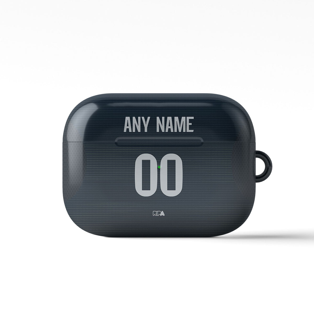 AirPods case with the Real Madrid 2025-26 Away football shirt design by RIPA Football