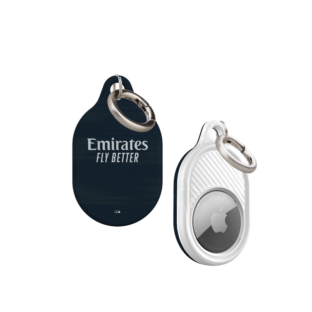 AirTag holder with the Real Madrid 2025-26 Away football shirt design by RIPA Football