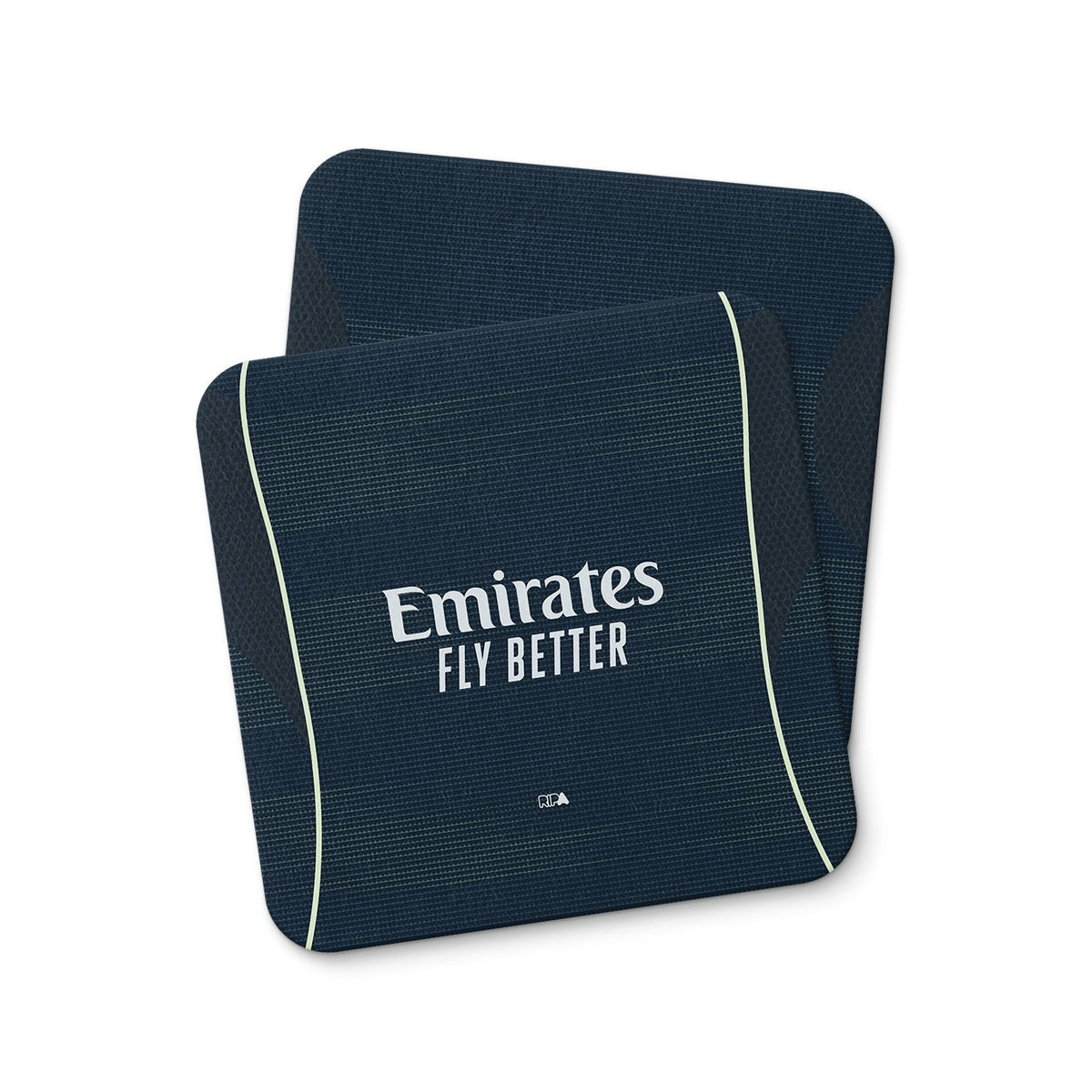 Coaster with the Real Madrid 2025-26 Away football shirt design by RIPA Football