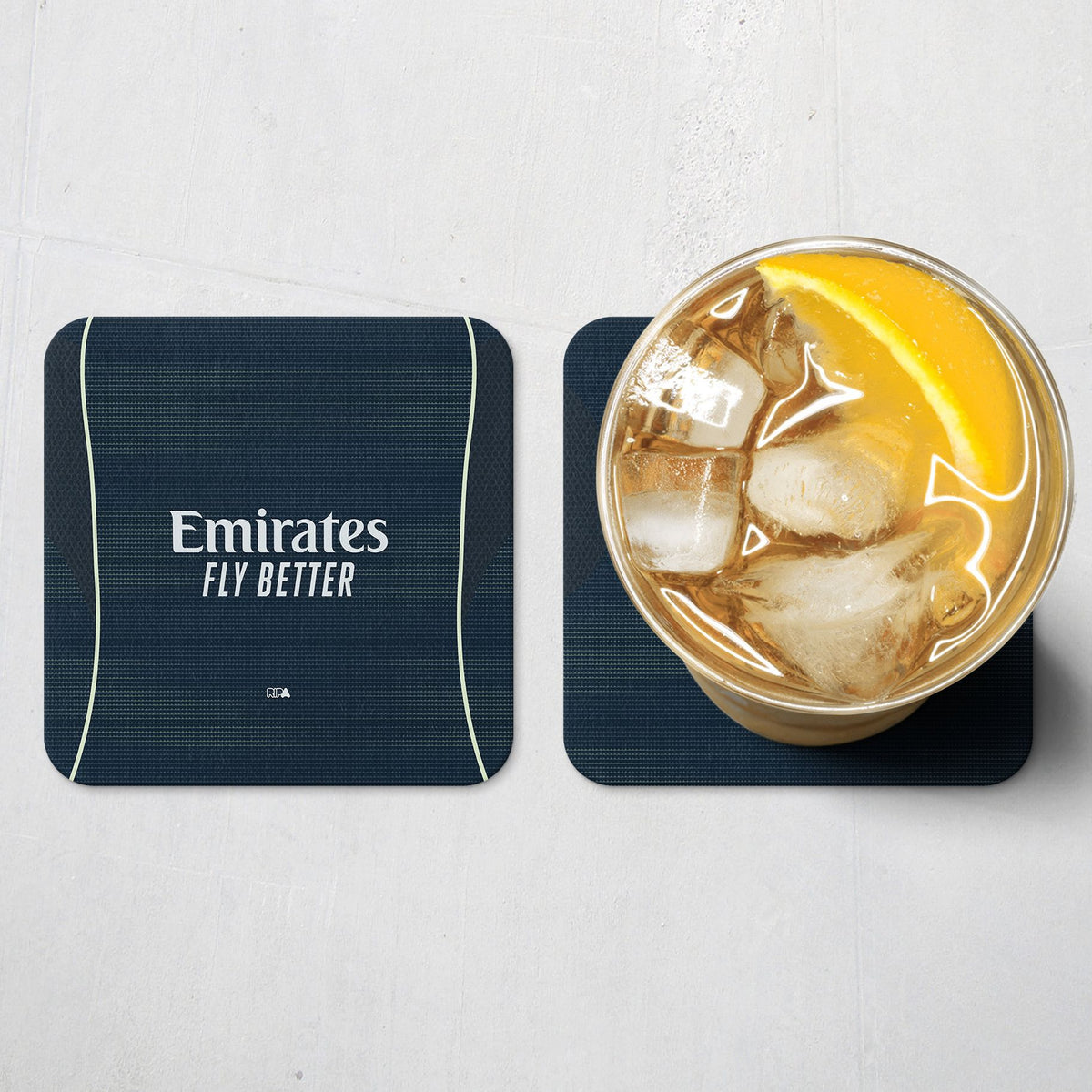 Coaster with the Real Madrid 2025-26 Away football shirt design by RIPA Football