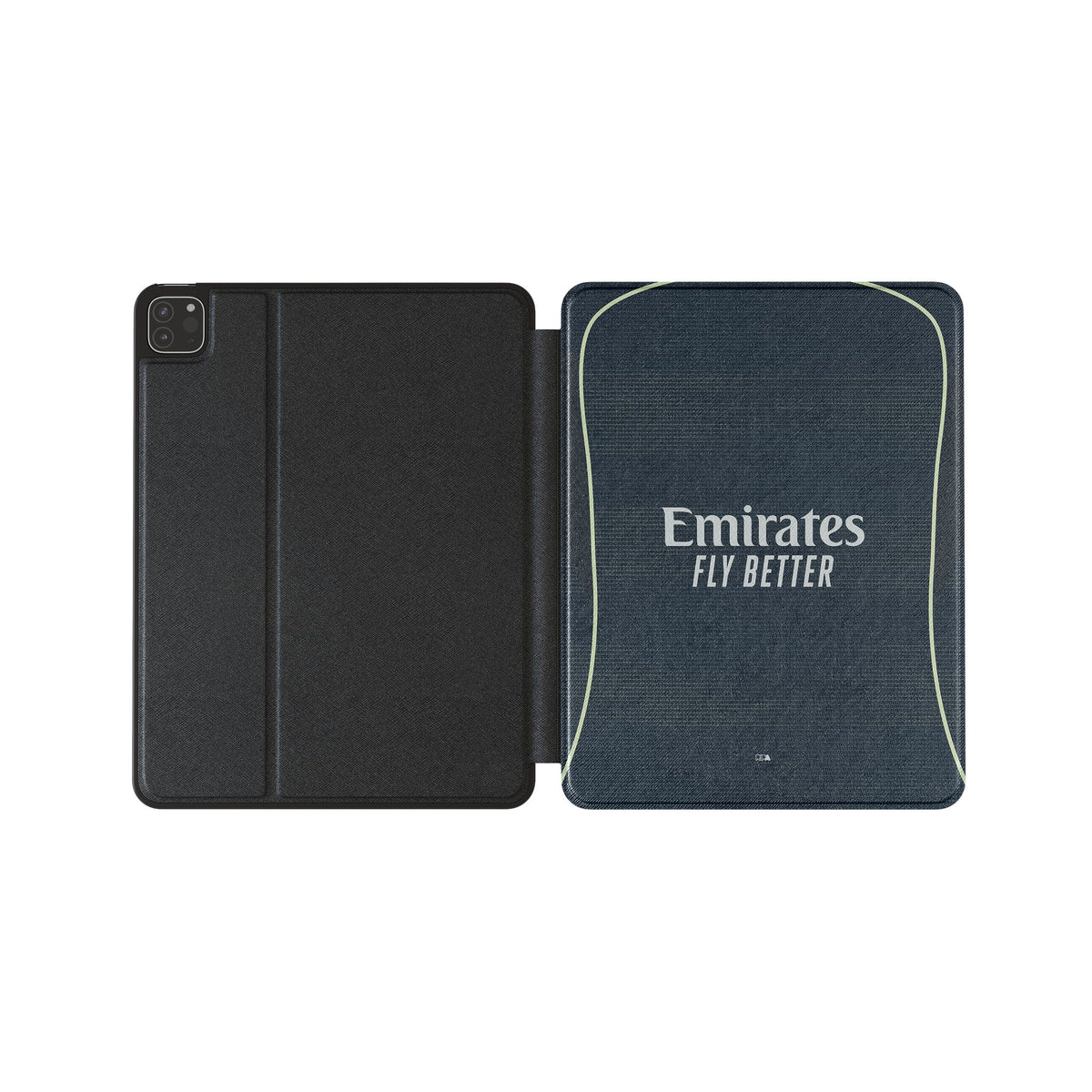 iPad case with the Real Madrid 2025-26 Away football shirt design by RIPA Football