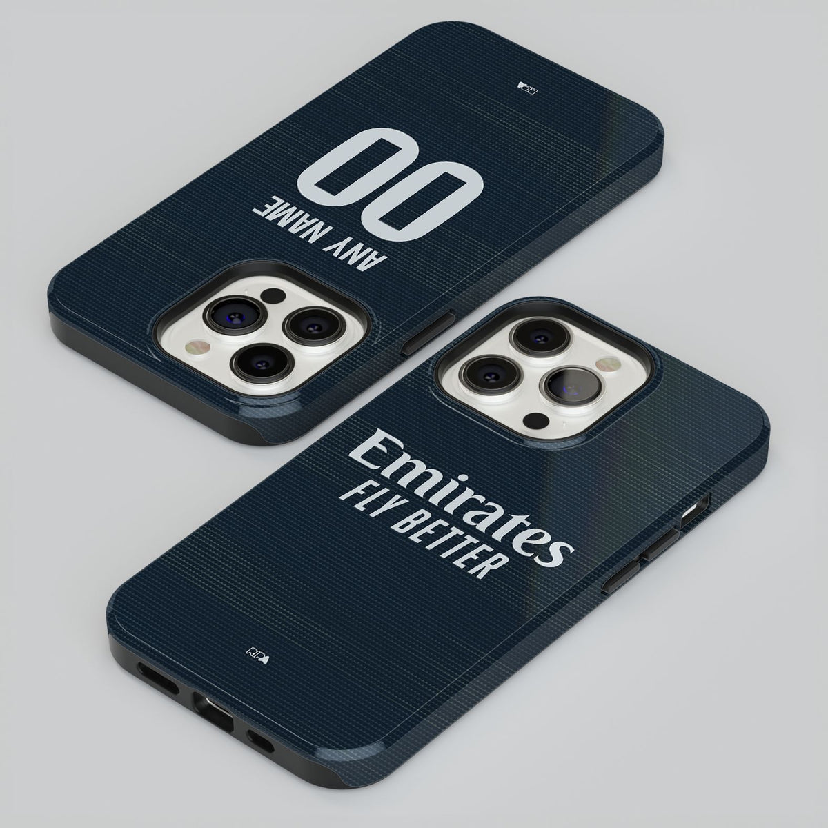 Phone case with the Real Madrid 2025-26 Away football shirt design by RIPA Football