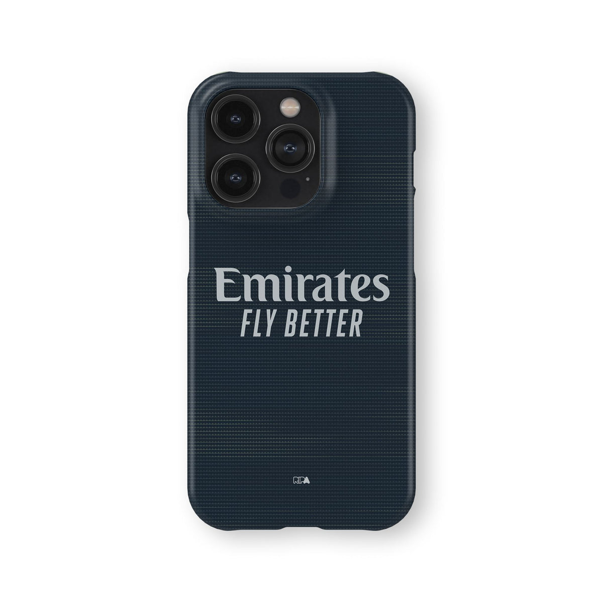 Phone case with the Real Madrid 2025-26 Away football shirt design by RIPA Football