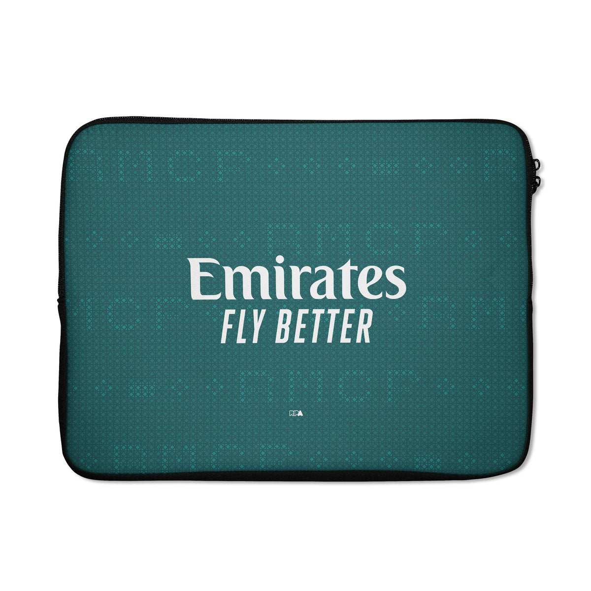 Laptop sleeve with the Real Madrid 2026-27 Away football shirt design by RIPA Football
