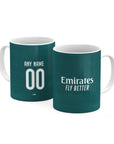 Mug with the Real Madrid 2026-27 Away football shirt design by RIPA Football