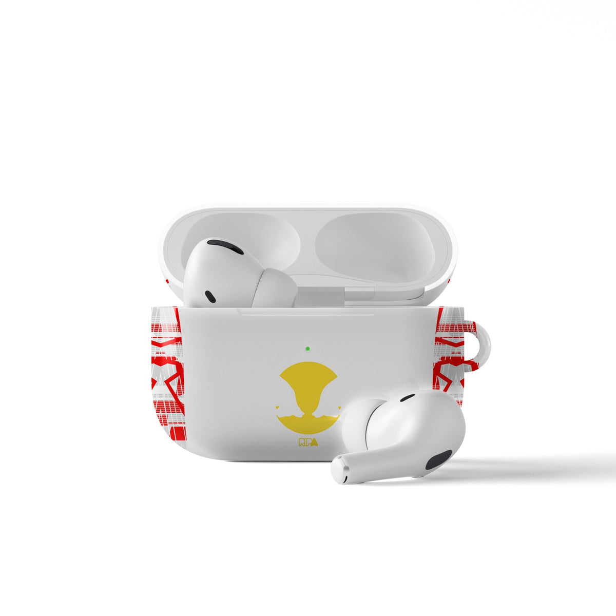 AirPods case with the Salzburg 2024-25 Home football shirt design by RIPA Football
