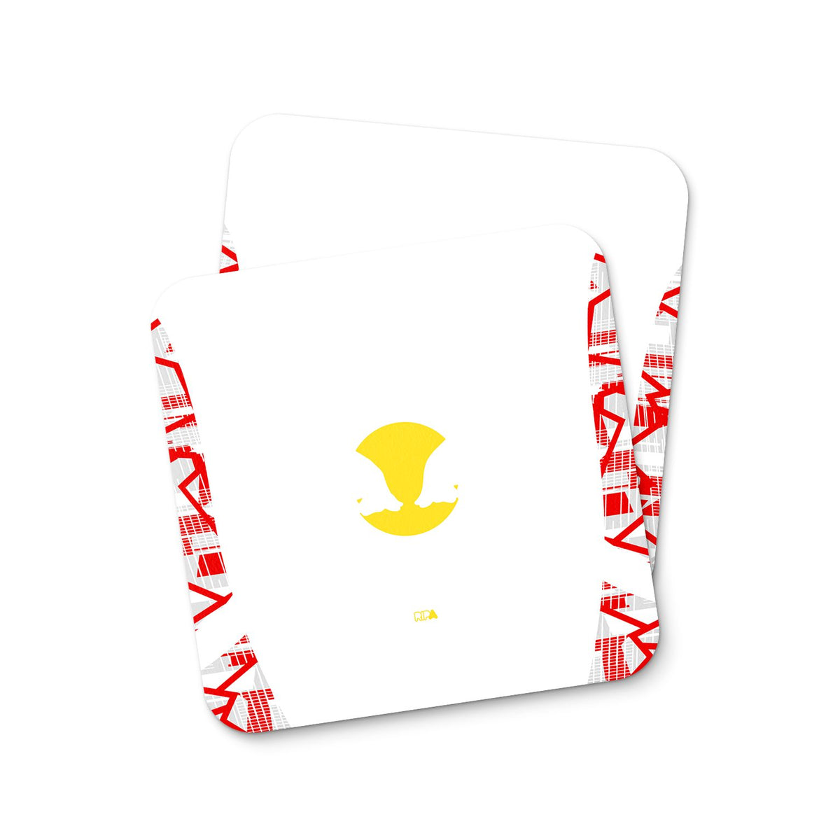 Coaster with the Salzburg 2024-25 Home football shirt design by RIPA Football
