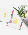 Coaster with the Salzburg 2024-25 Home football shirt design by RIPA Football