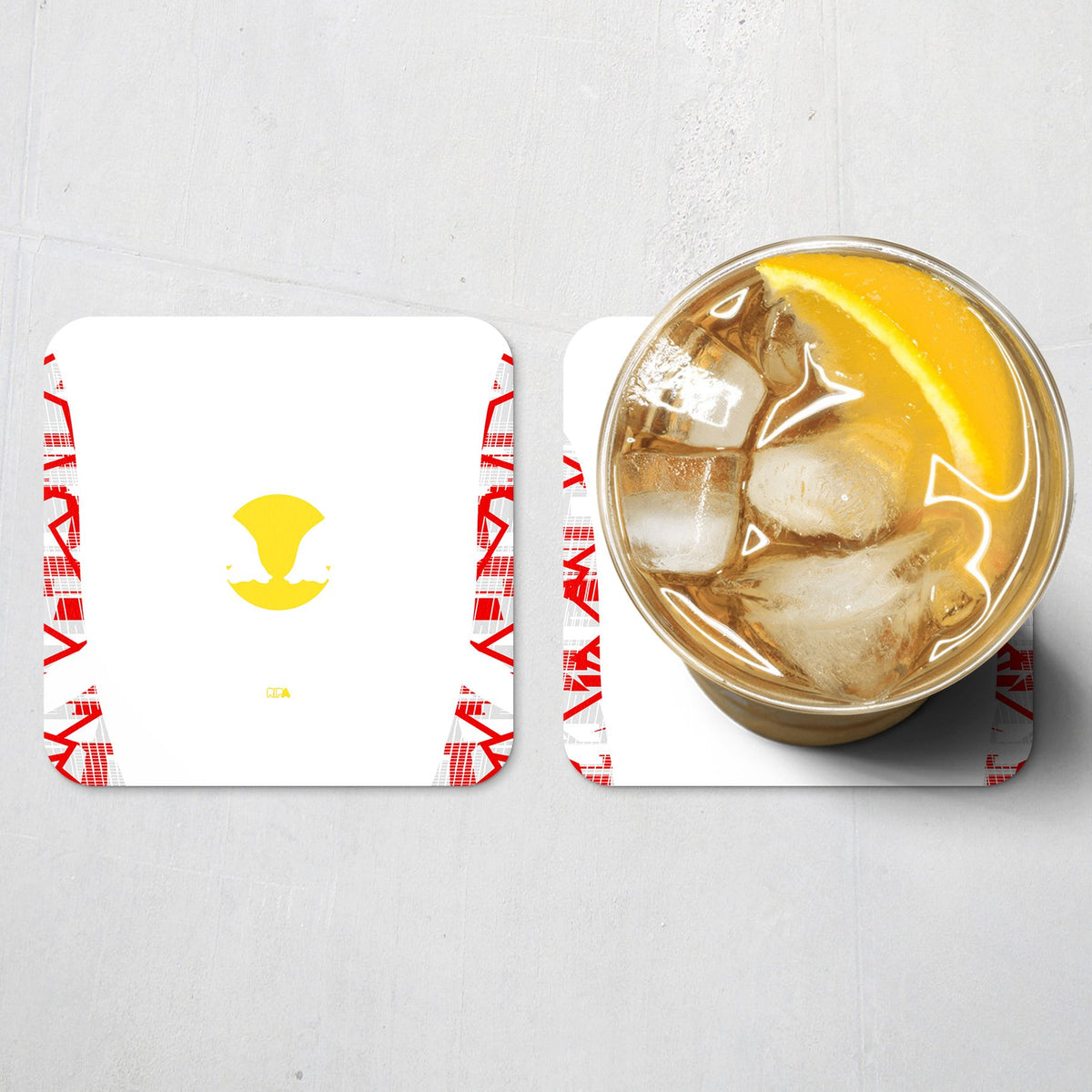 Coaster with the Salzburg 2024-25 Home football shirt design by RIPA Football
