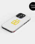 Phone case with the Salzburg 2024-25 Home football shirt design by RIPA Football