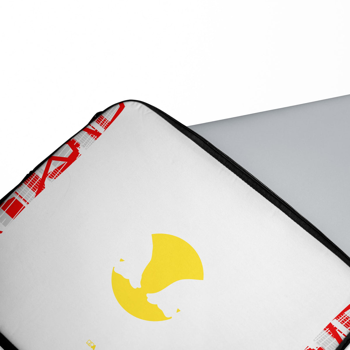 Laptop sleeve with the Salzburg 2024-25 Home football shirt design by RIPA Football