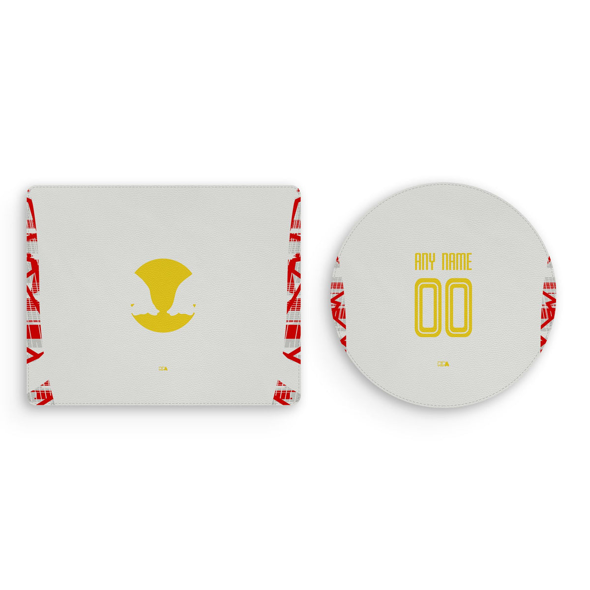 Mouse pad with the Salzburg 2024-25 Home football shirt design by RIPA Football