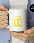 Mug with the Salzburg 2024-25 Home football shirt design by RIPA Football