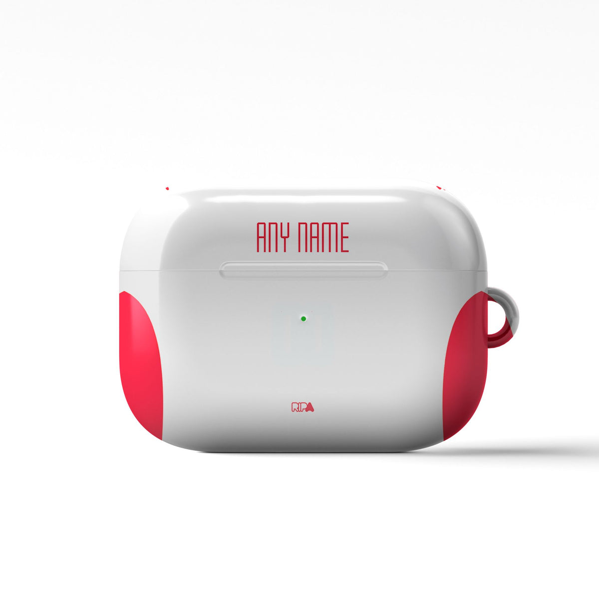 AirPods case with the Salzburg 2025-26 Home football shirt design by RIPA Football