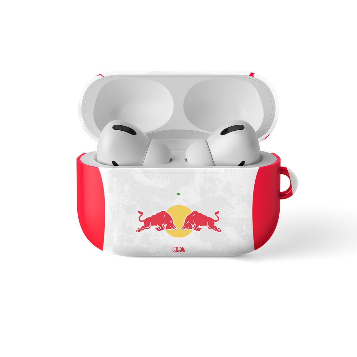 AirPods case with the Salzburg 2025-26 Home football shirt design by RIPA Football