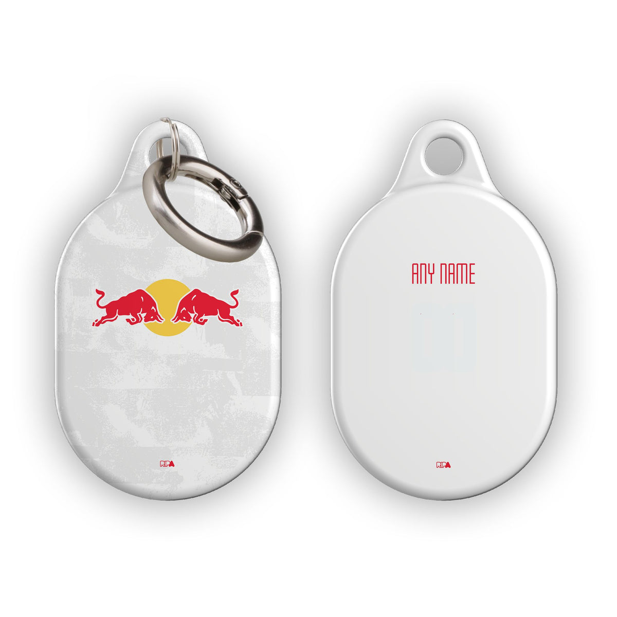 AirTag holder with the Salzburg 2025-26 Home football shirt design by RIPA Football