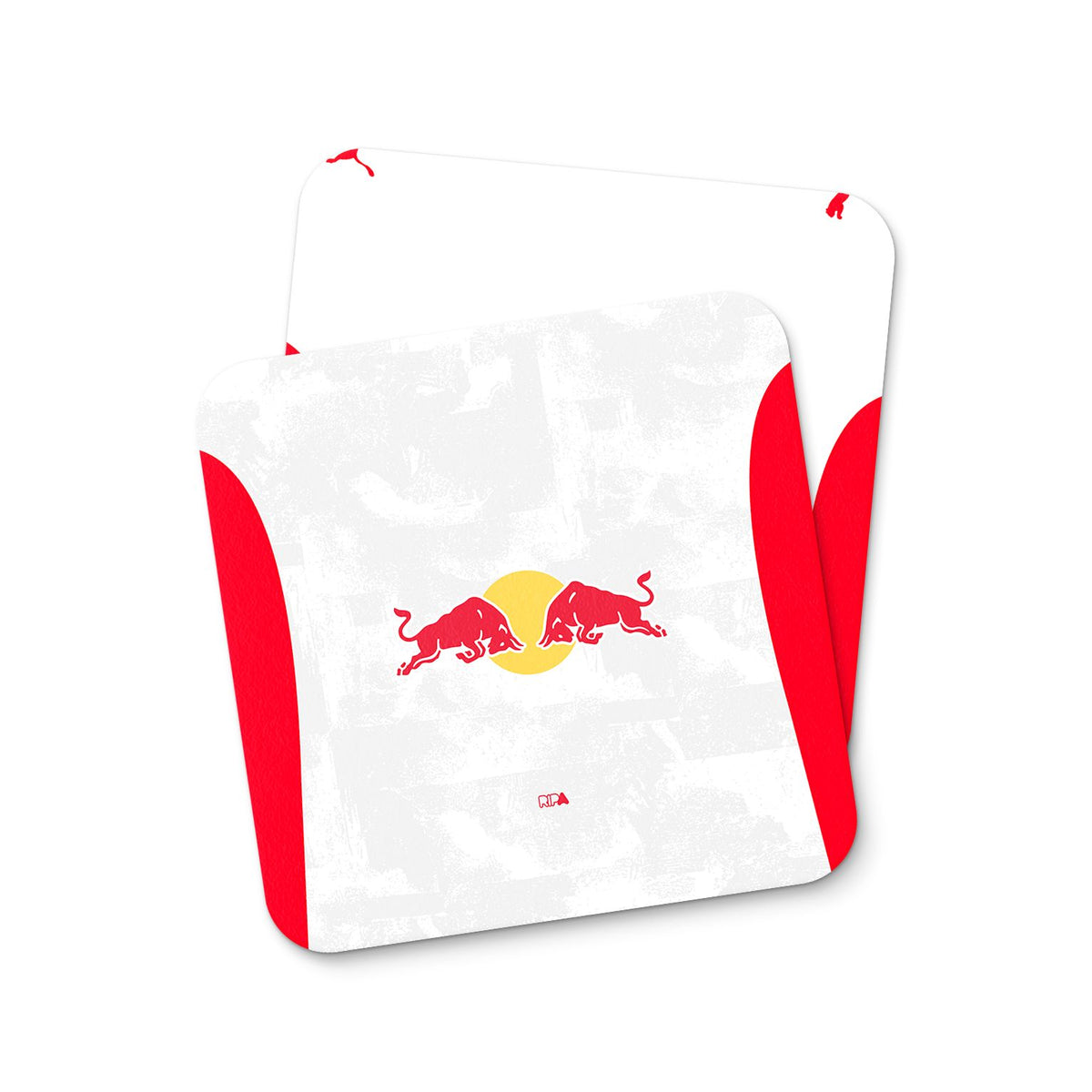 Coaster with the Salzburg 2025-26 Home football shirt design by RIPA Football