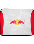 Laptop sleeve with the Salzburg 2025-26 Home football shirt design by RIPA Football