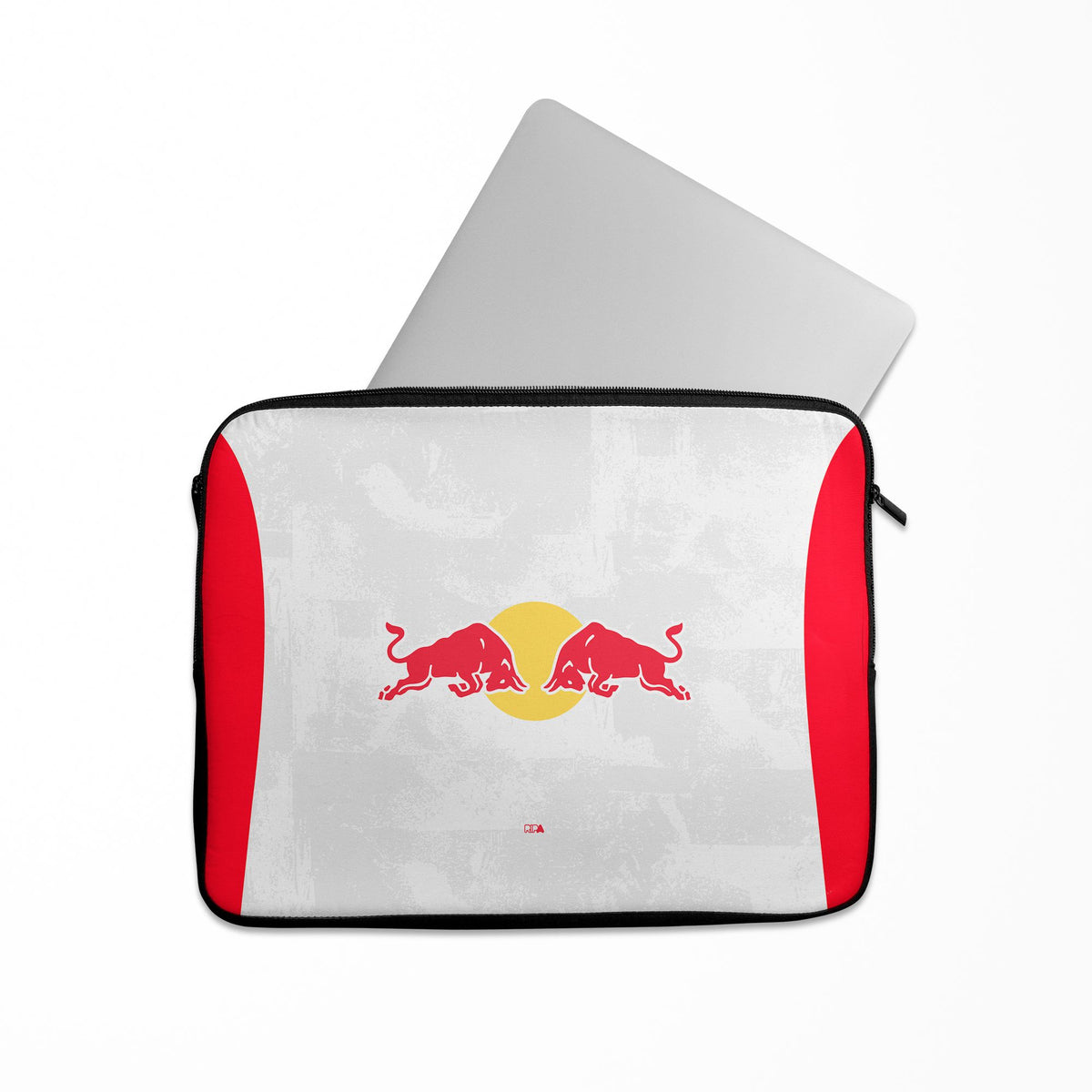 Laptop sleeve with the Salzburg 2025-26 Home football shirt design by RIPA Football