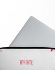 Laptop sleeve with the Salzburg 2025-26 Home football shirt design by RIPA Football