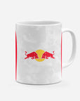 Mug with the Salzburg 2025-26 Home football shirt design by RIPA Football