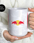 Mug with the Salzburg 2025-26 Home football shirt design by RIPA Football
