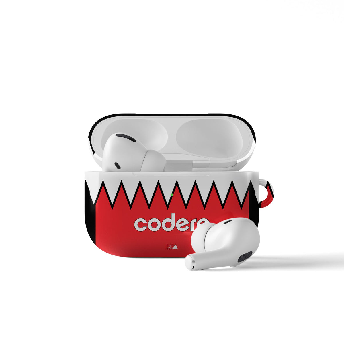 AirPods case with the River Plate 2023-24 Away football shirt design by RIPA Football