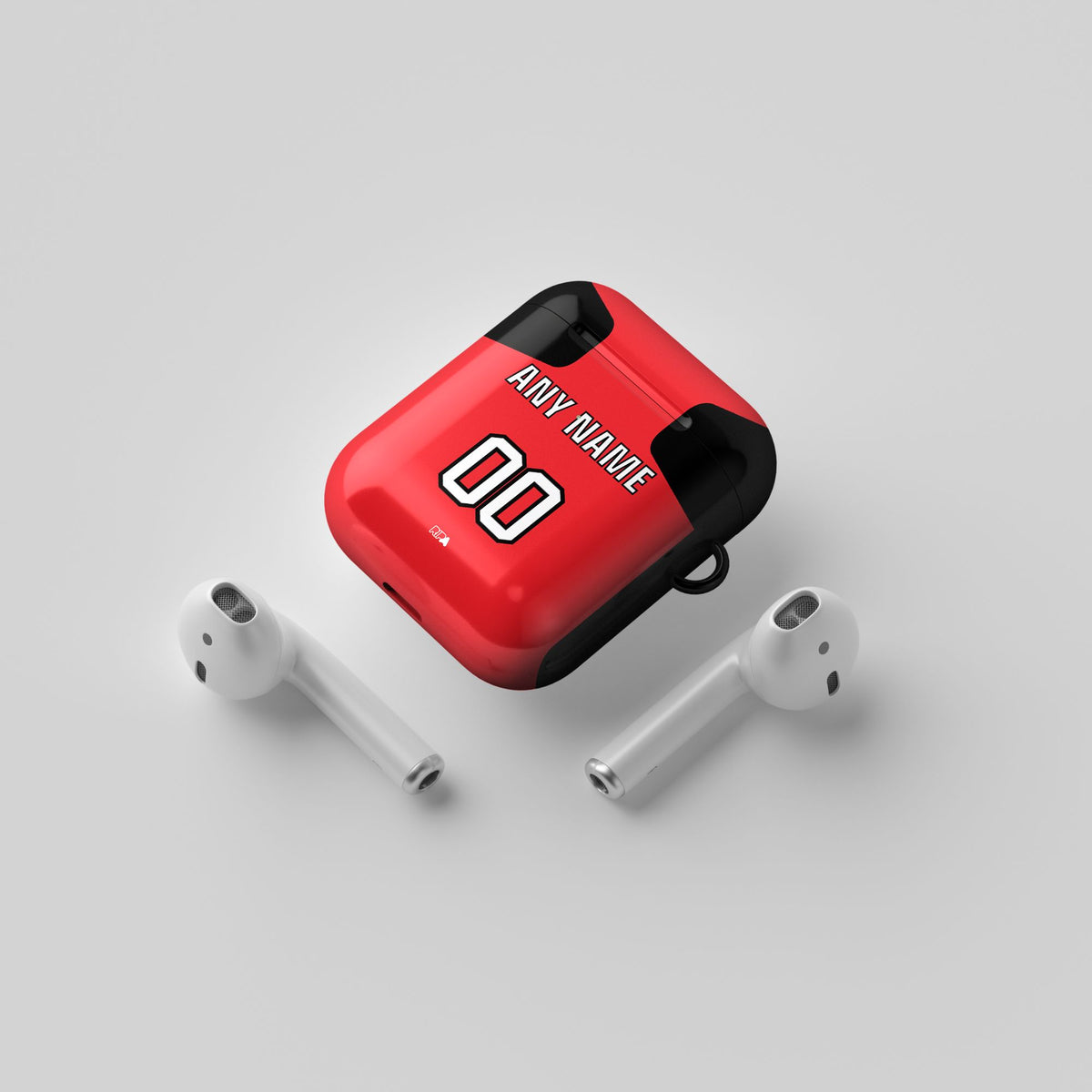 AirPods case with the River Plate 2023-24 Away football shirt design by RIPA Football